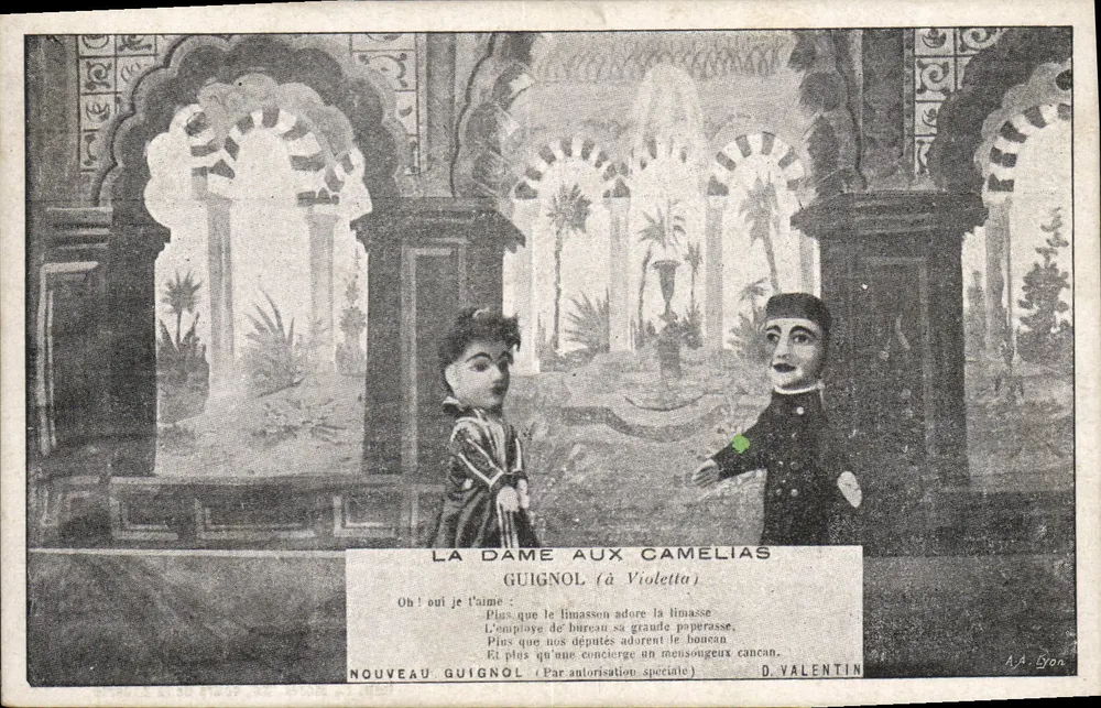 La Dame aux Camélias — Guignol (an Violetta) — D. Valentin, A.A. Lyon - Vorderseite