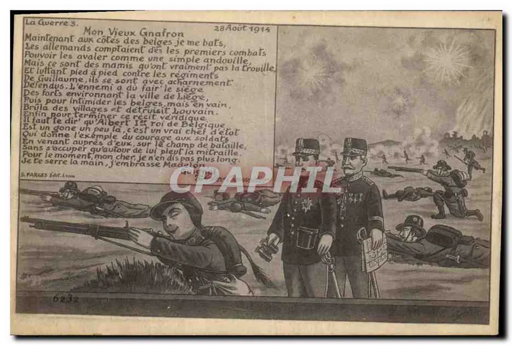 Der Krieg 3. Mein alter Gnafron — S. PARGES Édit. Lyon — Nr. 6232 - Vorderseite