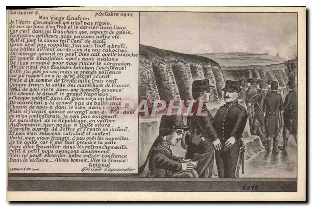 Der Krieg 6 — 7. Oktober 1914 — S. JARGES ÉDITEUR LYON N° 6276 - Vorderseite