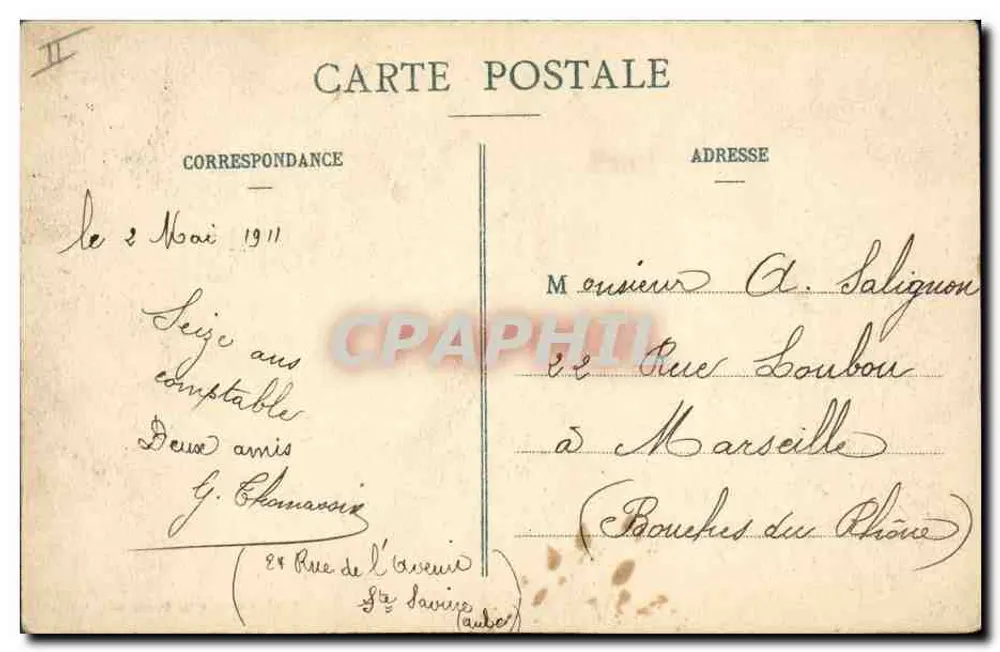 Troyes - O Crédito Lyonnais — Edição dos Magasins Révals, editor, Troyes - Verso