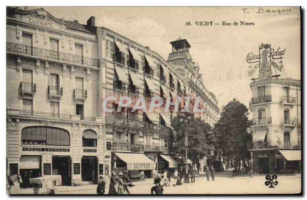 Vichy — Rue de Nîmes — T. Bauquès, Verleger - Vorderseite