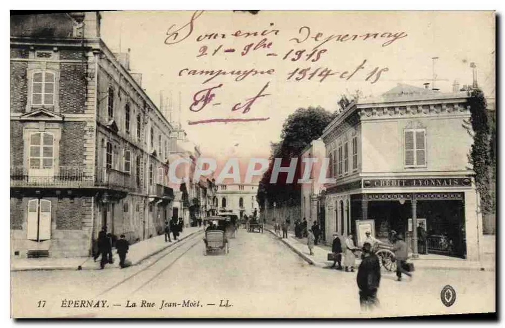 ÉPERNAY — La Rue Jean-Moët — LL. — Verlag LL, n° 17 - Vorderseite