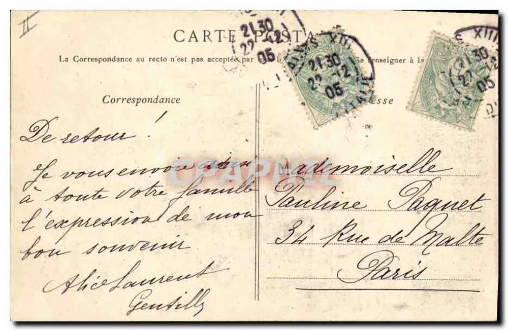 PARIS - O Crédit Lyonnais - G.I. - n°433 - Verso