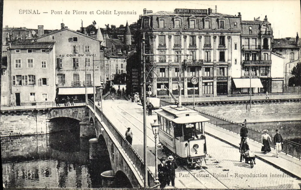 Épinal — Steiner Brücke und Crédit Lyonnais — Paul Testart - Vorderseite
