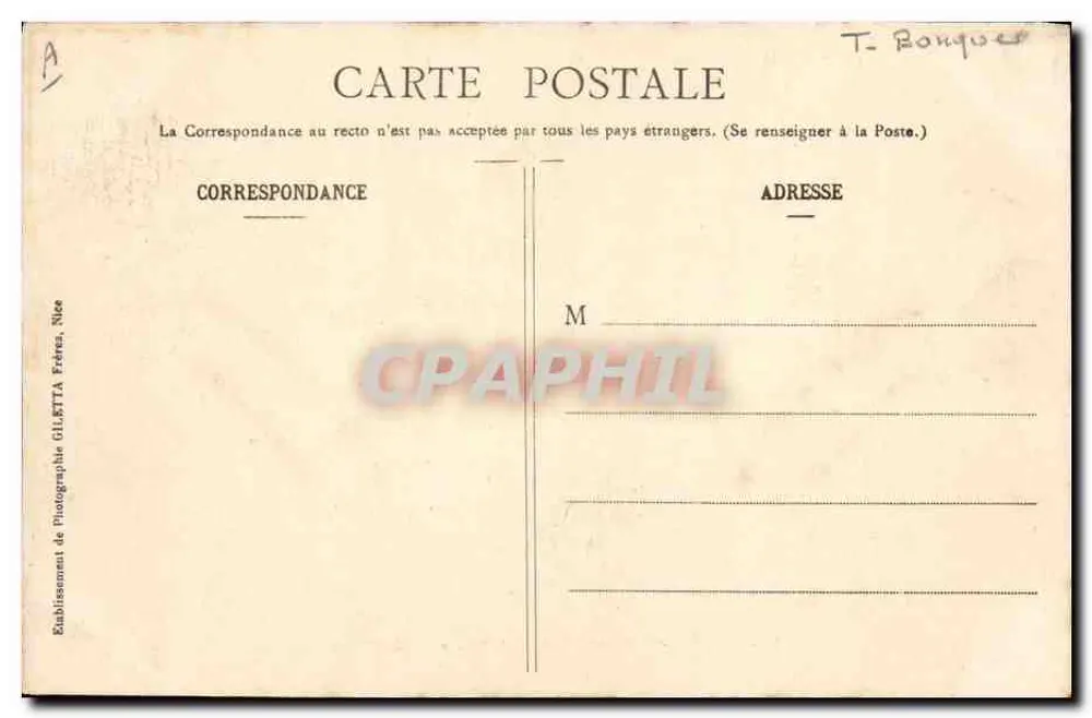 NICE - Avenue de la Gare - Crédit Lyonnais — Giletta-Ausgabe, Foto von Nice, Nr. 151 - Rückseite