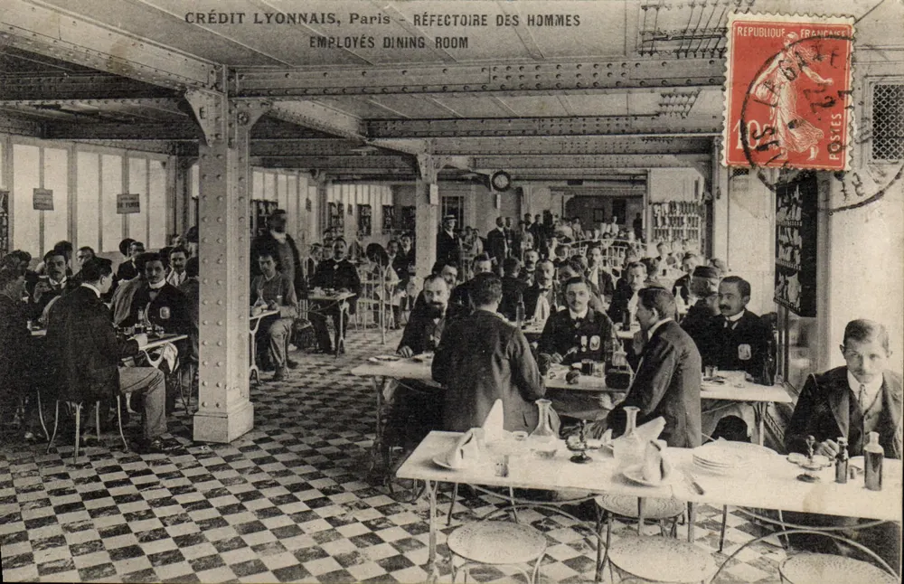 Crédit Lyonnais, Paris — Essensraum der Mitarbeiter — Refektorium der Männer - Vorderseite