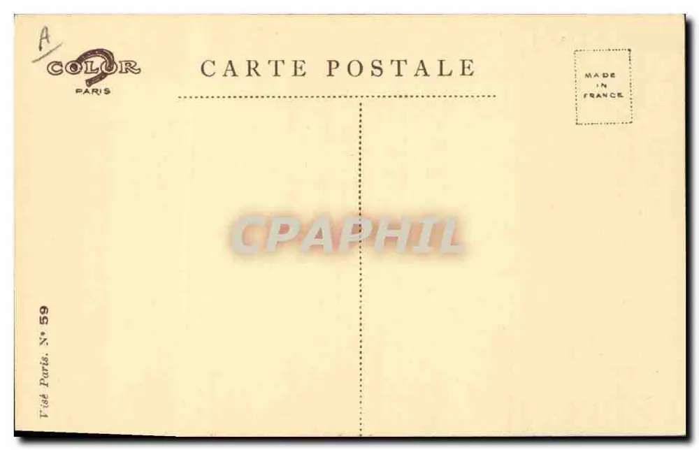 Boot auf stürmischem Meer — mit britischer Flagge — Verlag A Color Paris, n° 59 - Rückseite