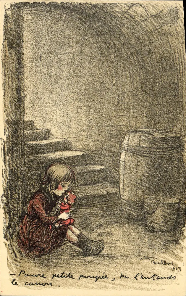 Schlafende Kleinkind — intime Szene — Nulibert 1915 - Vorderseite