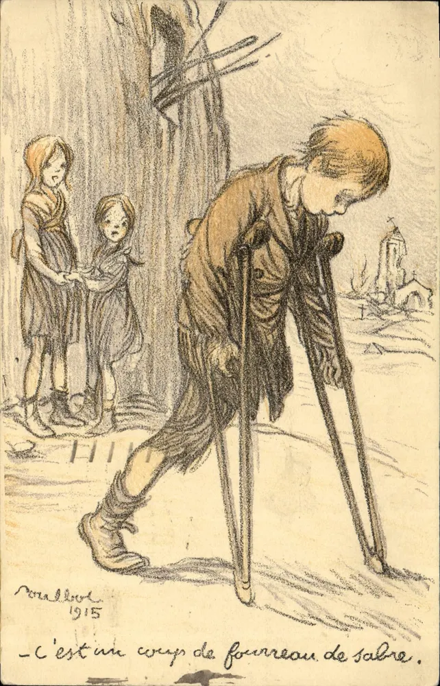 Verletztes Kind im Krieg — 1915 — Vidal & Cie, Paris - Vorderseite