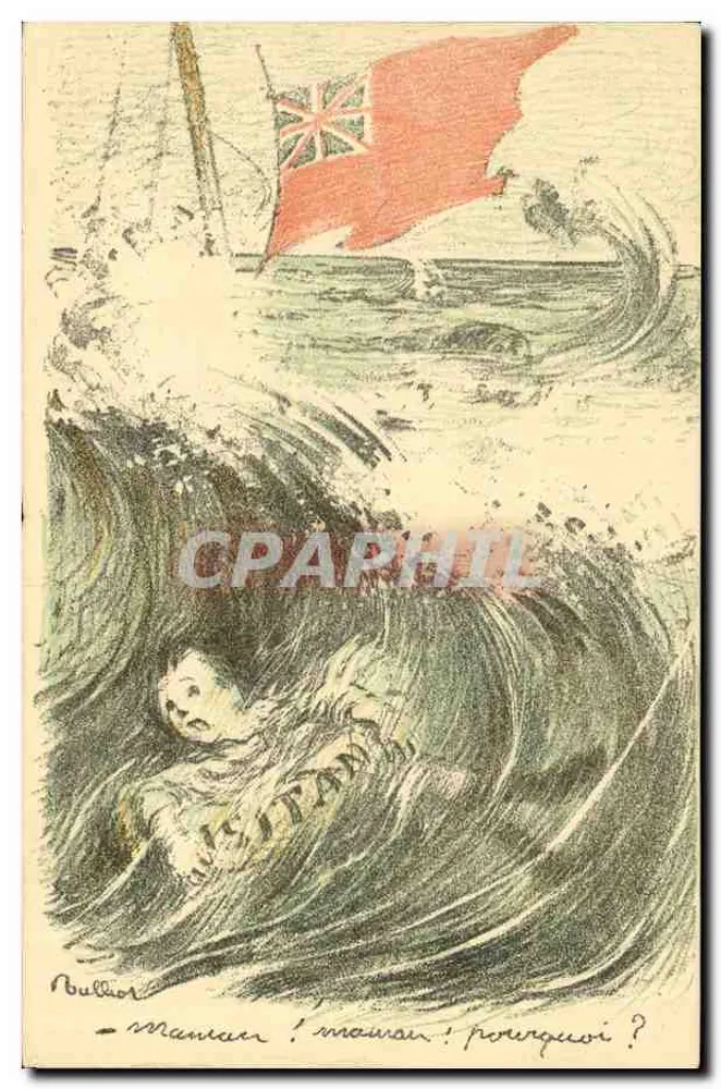 Boot auf hoher See — britische Flagge — Verlag Paris Color, Nr. 59 - Vorderseite