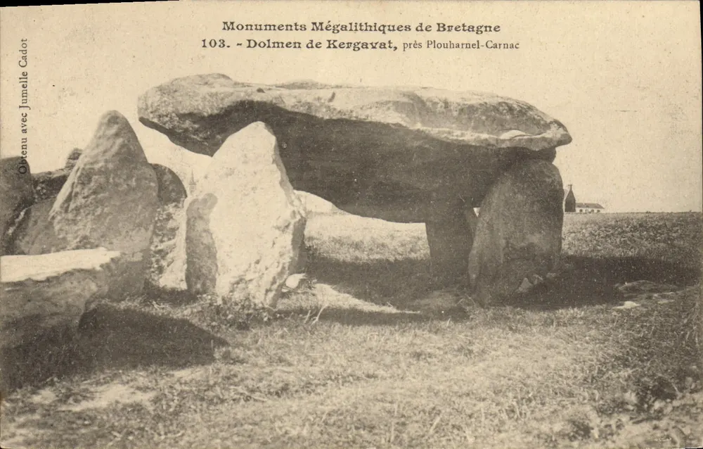 Dolmen von Kergavat — nahe Plouharnel-Carnac — Jumelle Cadot n°103 - Vorderseite