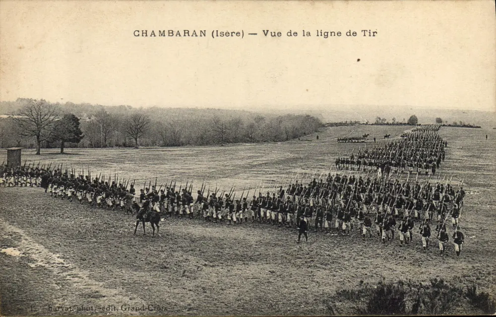 Chambaran (Isère) — Ansicht der Schusslinie — E. Farret, phot.-edit. Grand-Crafs - Vorderseite