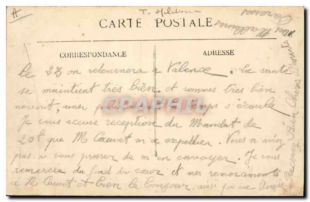 Chambaran (Isère) — Ansicht der Schusslinie — E. Farret, phot.-edit. Grand-Crafs - Rückseite