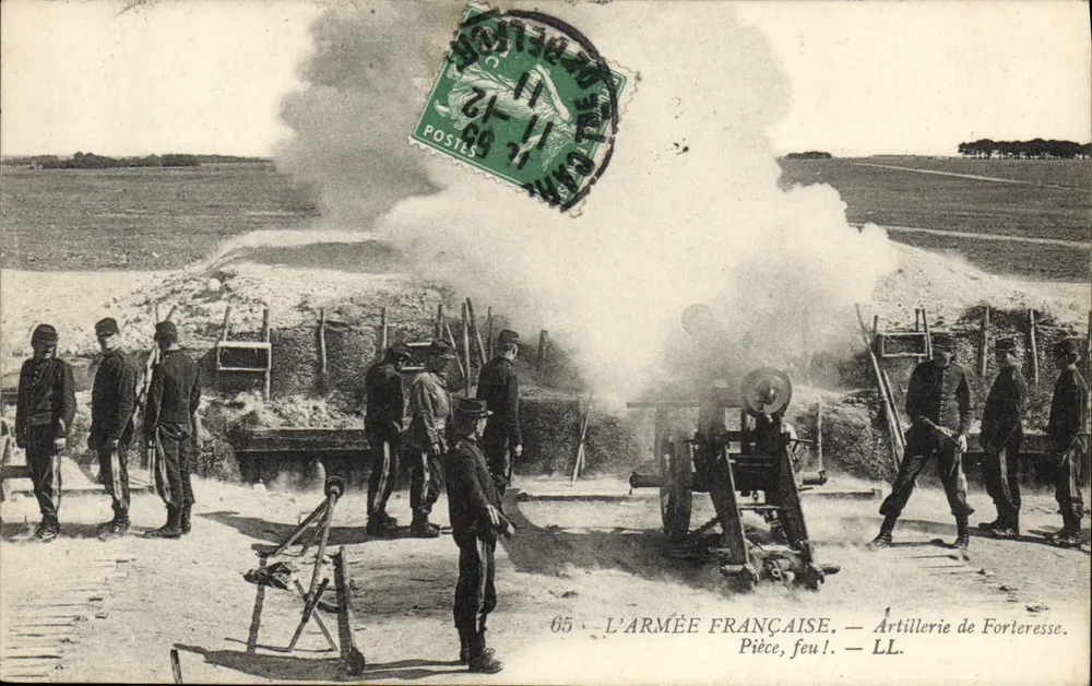 Festungsartillerie — Stück Feuer 1 — Die Französische Armee — LL. 65 - Vorderseite