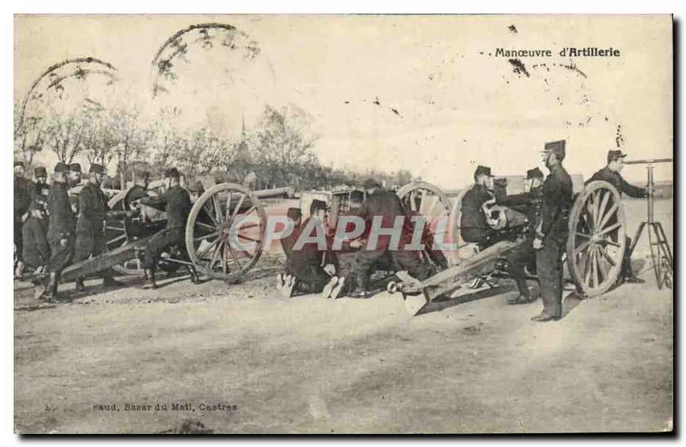 Artillerie-Manöver — Caud, Barrage du Melli, Castres - Vorderseite