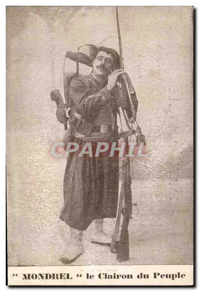 Mondrel "le Clairon du Peuple" — retrato militar — editor impr. Lemaire, n° 35 - Frente