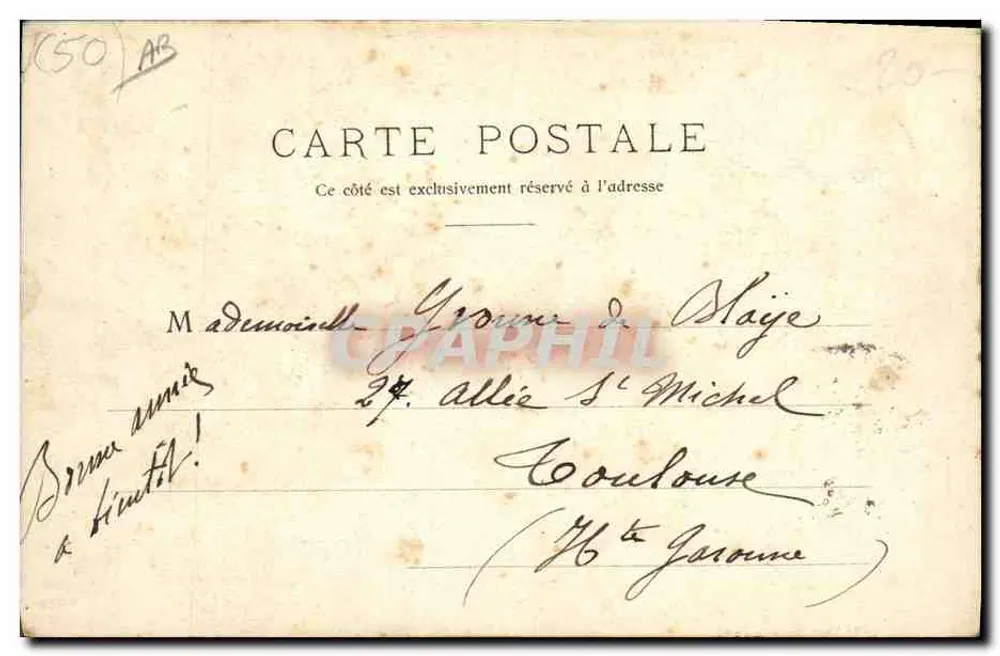 Coifas de outrora — Granville — Ponto do litoral europeu onde a amplitude das marés atinge a altura máxima — editor La C.P.A. Paris, n°13 - Verso