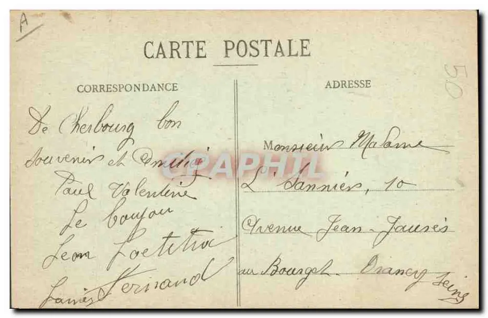 Normannischer Typ in der Nähe von Cherbourg — M. Gohel im "Jardigny", von A. Rossel - Rückseite