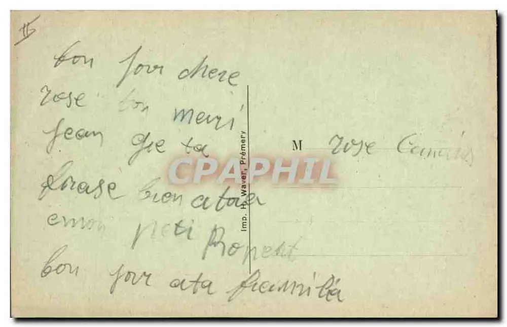 Lendas de Saint-Saulge — Lenda de Tacot — Editora impr. H. Waver, Prémery - Verso