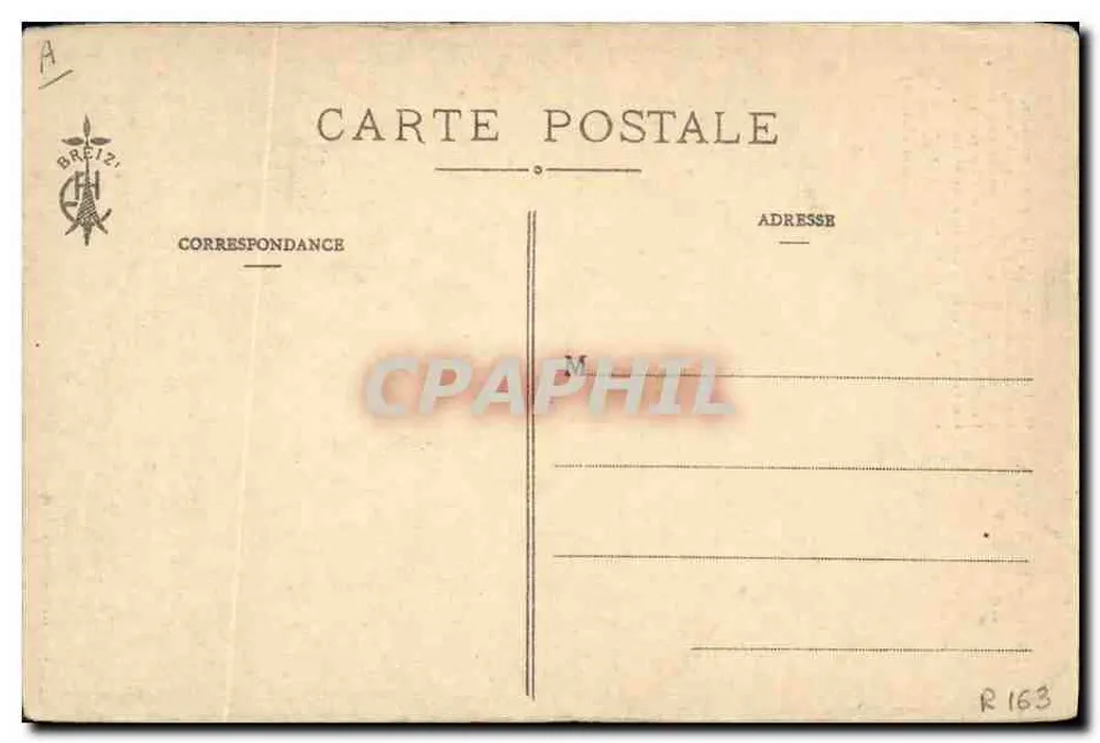 Le Sorcier — scène de montagne avec silhouette d'homme — éditeur Breiz (R 163) - Verso