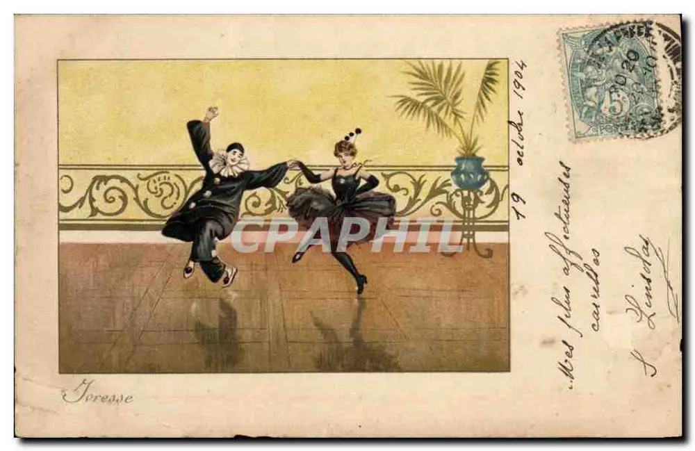 Danseurs de théâtre — scène de spectacle — éditeur Joresse - Frente