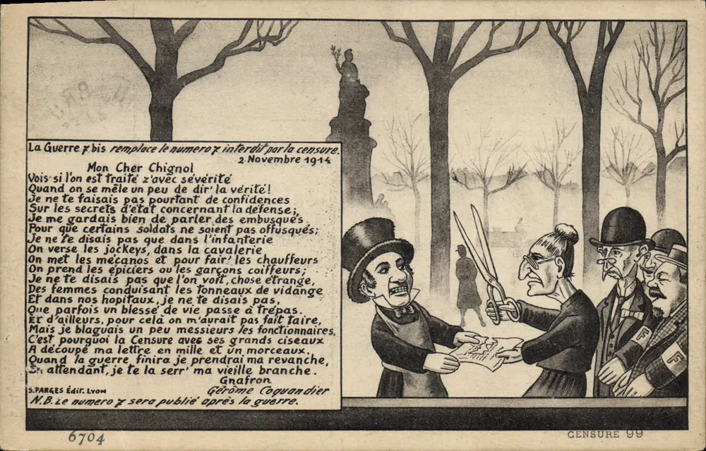 A Guerra — satírica — S. PARGES EDITOR. LYON n°6704 - Frente