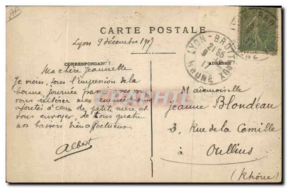 A Guerra — satírica — S. PARGES EDITOR. LYON n°6704 - Verso