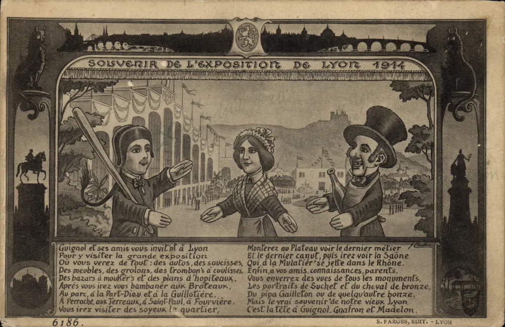 Erinnerung an die Ausstellung Lyon 1914 — S. Fargues, Verlag Lyon, Nr. 6186 - Vorderseite