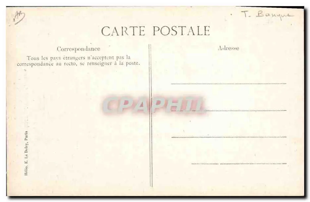 Crédit Lyonnais, Paris — Der Große Treppenaufgang — Verleger E. La Dole, Paris - Rückseite