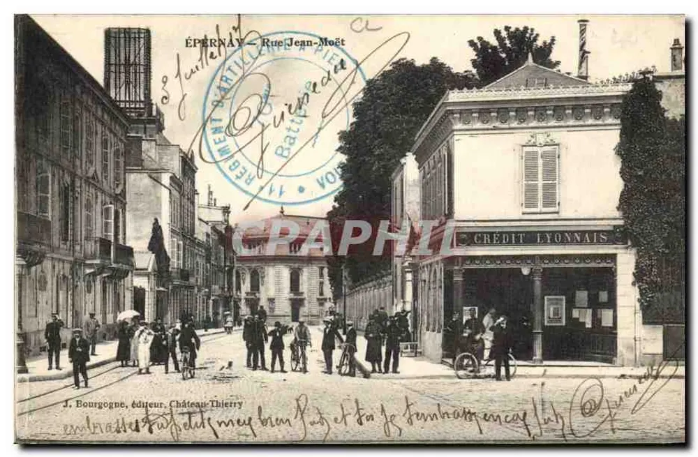 ÉPERNAY — Rue Jean-Moït — J. Bourgogne, Verlag, Château-Thierry - Vorderseite