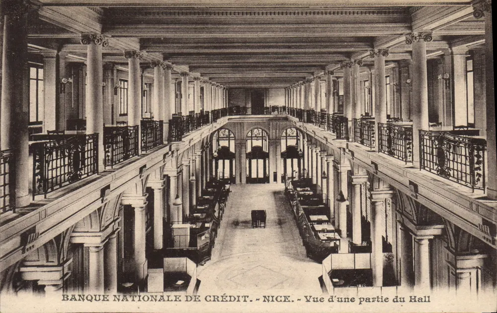 Nationalbank für Kredite — Ansicht eines Teils des Halls — Nice - Vorderseite