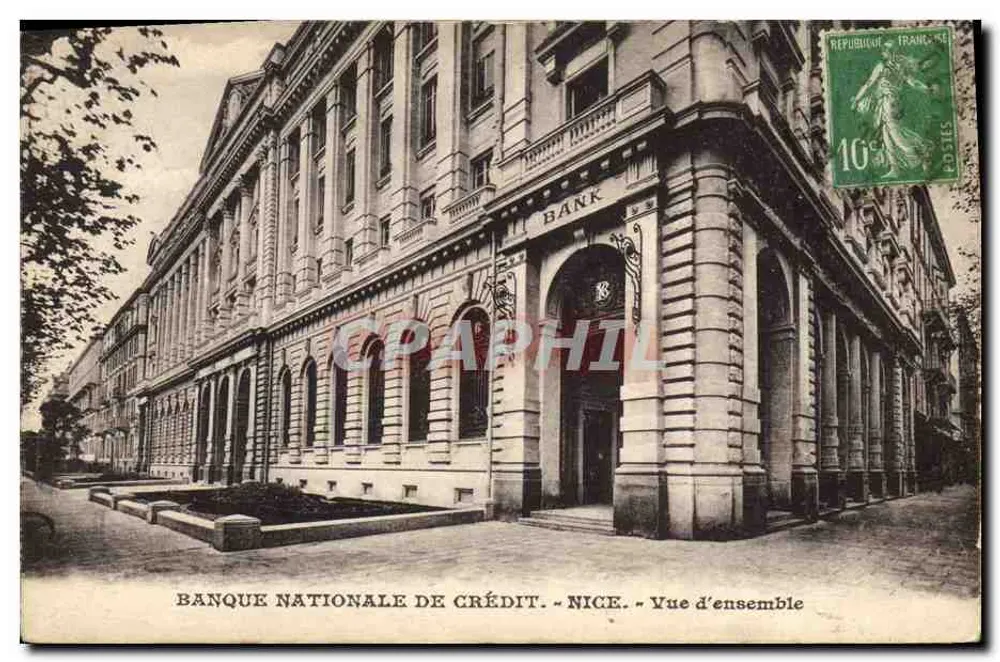 Banca Nazionale di Credito — Nizza — Vista generale - Recto