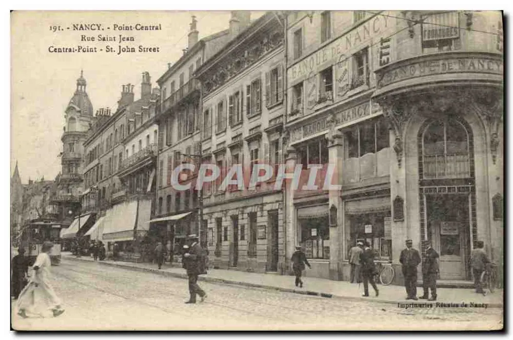 Nancy - Point-Central - Rue Saint Jean — Imprimeries Réunies de Nancy, n°191 - Frente