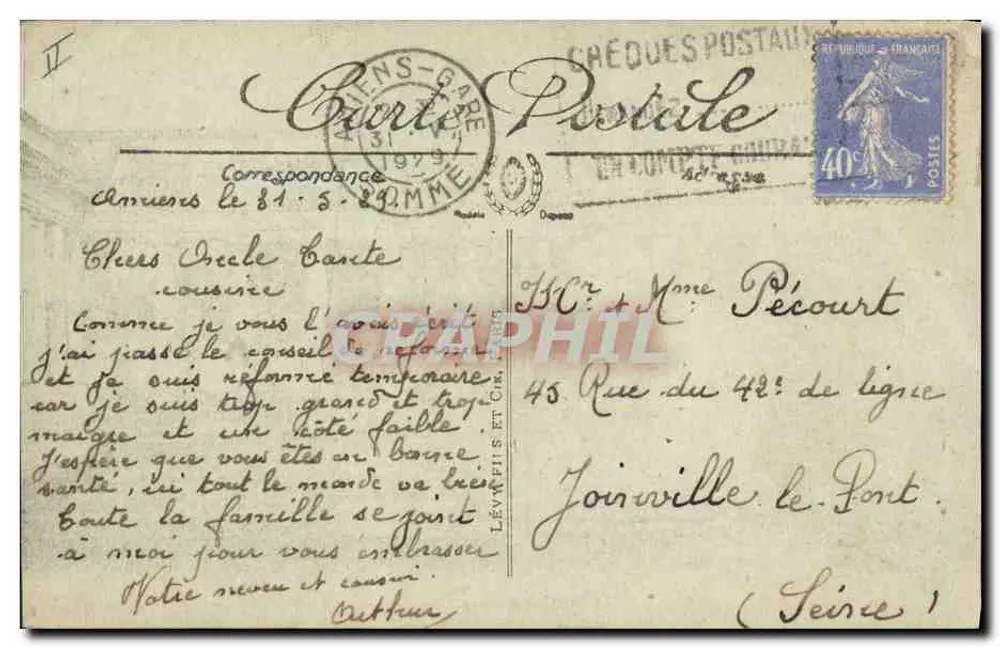 Amiens — Rue Robert de Luzarche — Bombardierte Häuser — Robert de Luzarche — LL. - Rückseite
