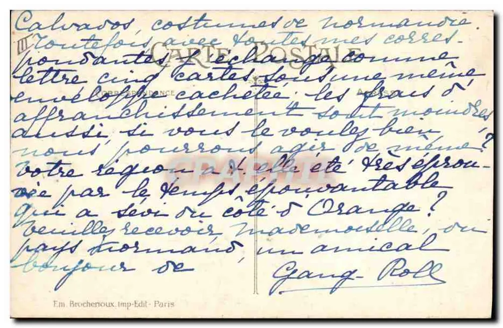 Die Braut — Die Hochzeitskrone — Em. Brochertoux, n° 609 - Rückseite