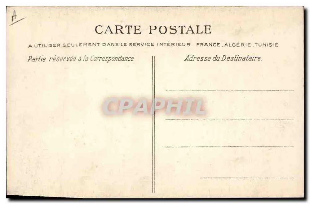 Roupas do Mercado — Bilhete postal antigo - Verso