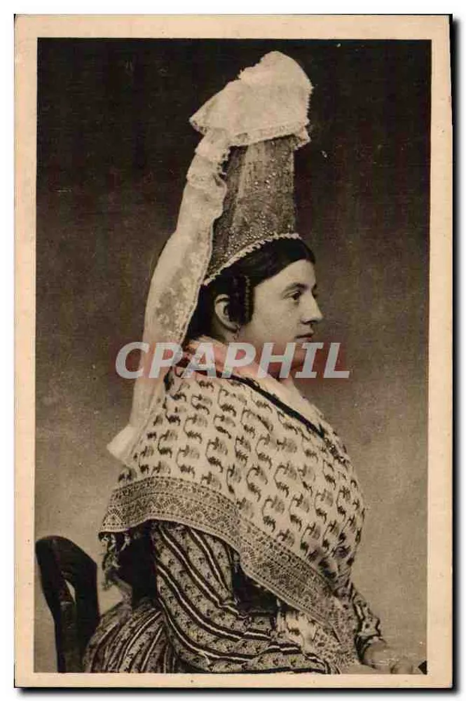 Mulher com coifa tradicional — Normandia — Lévy e Neudier Reunidos, Paris - Frente