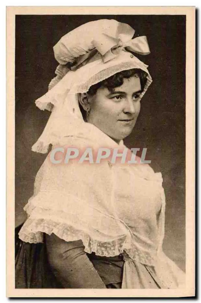 Jovem mulher com touca e véu — Touca de Honfleur — série III - Frente