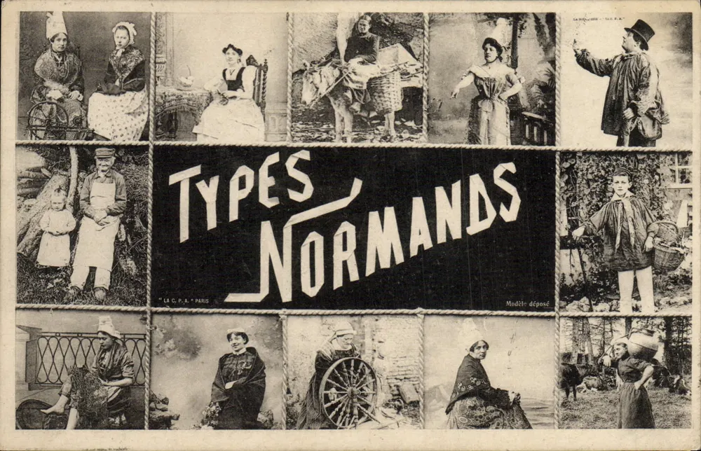 Typy normandzkie — Stara pocztówka Paryż — Model zarejestrowany - Awers