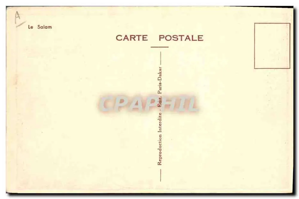 Lebensszenen — Senegal — Verleger Le Salam, Paris-Dakar - Rückseite