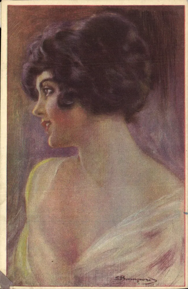 Porträt einer Frau — Profil — Verlag Italien, Serie 115-3 - Vorderseite