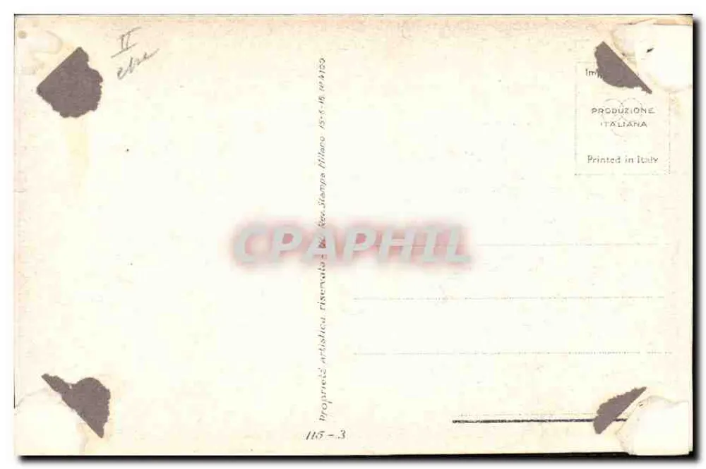 Porträt einer Frau — Profil — Verlag Italien, Serie 115-3 - Rückseite