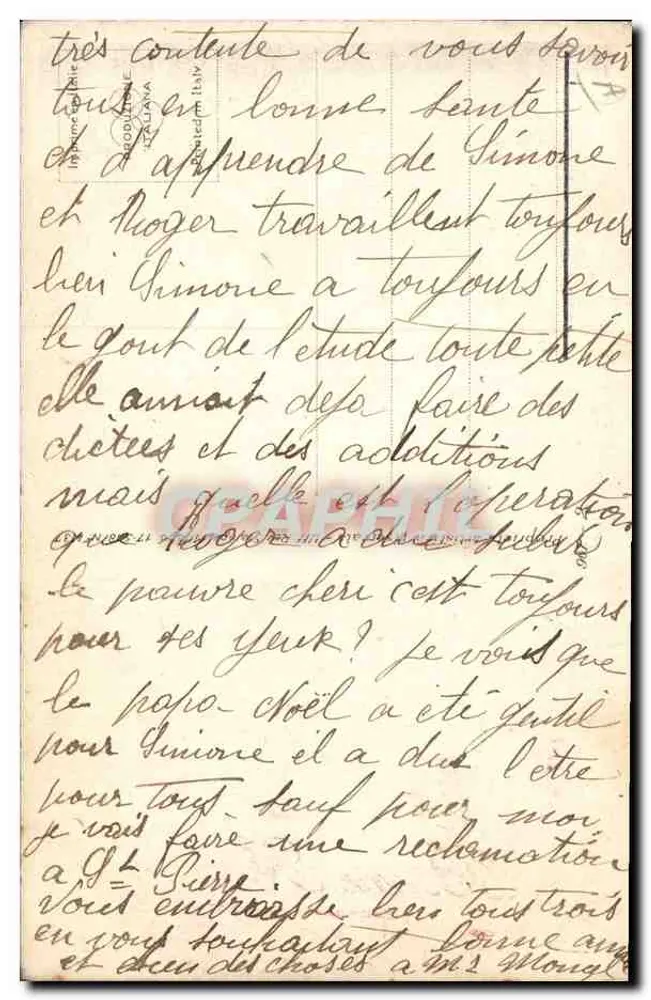 Lächelnde junge Frau — Frohes Neues Jahr — E. Bompard - Rückseite