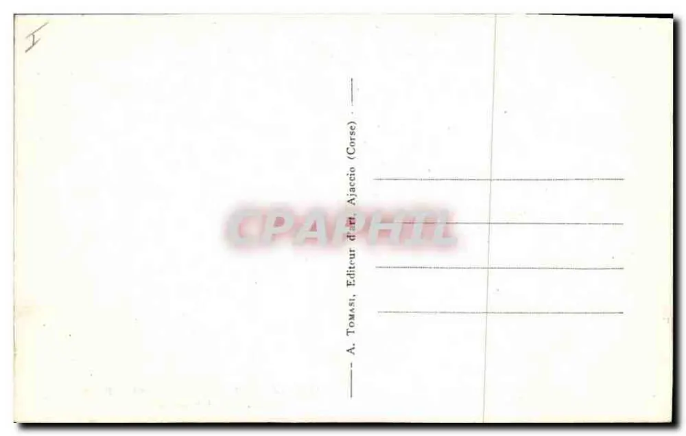 Ajaccio (Corse) — Maison où Napoléon est né — A. Tomasi, Ajaccio (Corse) - Verso