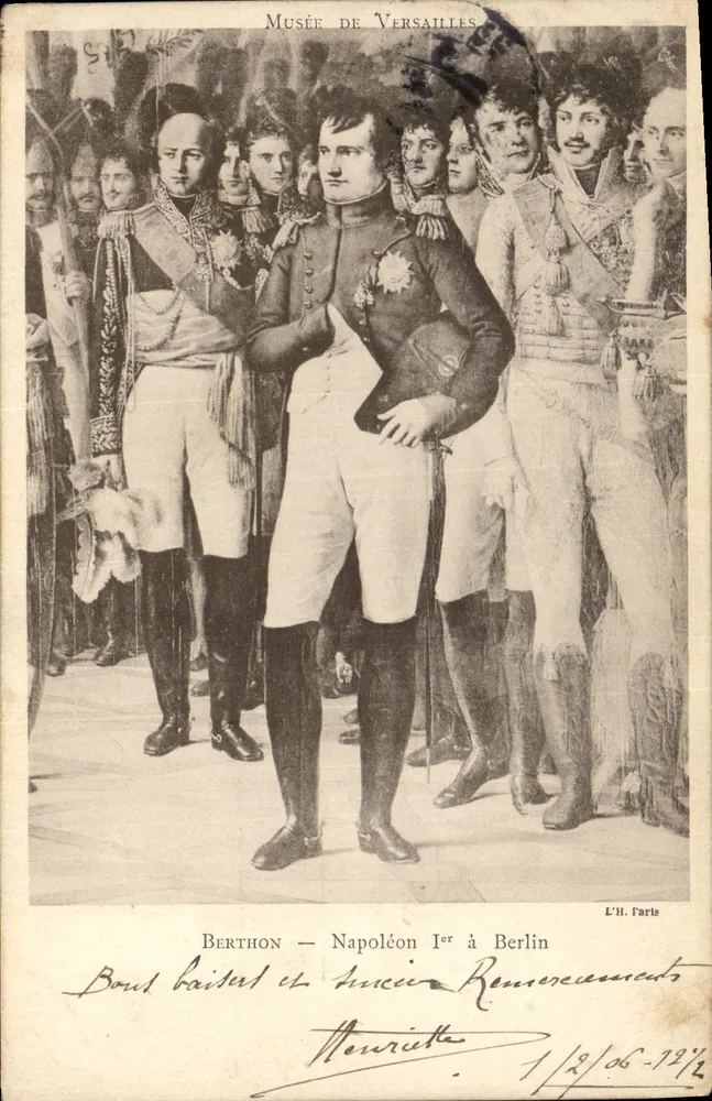 Napoleão I em Berlim — Museu de Versalhes — L'H. Paris - Frente