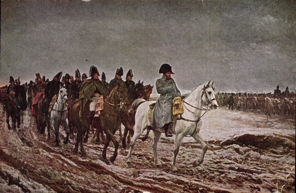 Napoleon I. an der Spitze seiner Generale — Feldzug in Frankreich 1814 — Jean-Louis Meissonier (1815–1891) — Éditions NORMS, Paris - Vorderseite