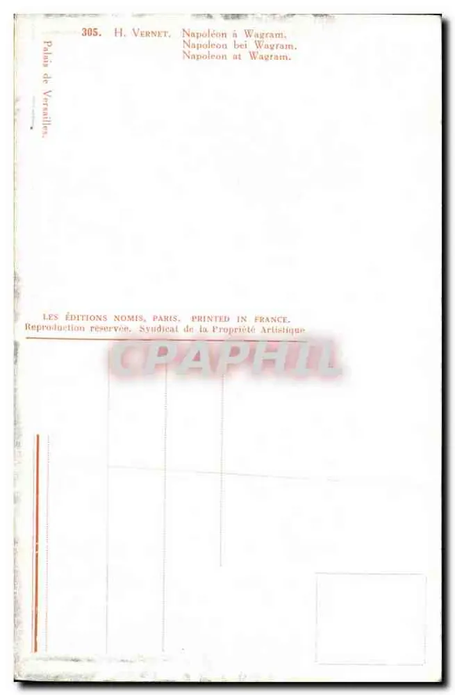 नेपोलियन वाग्राम पर — एच. वर्नेट — एडिशन्स नोमिस, पेरिस - पीछे