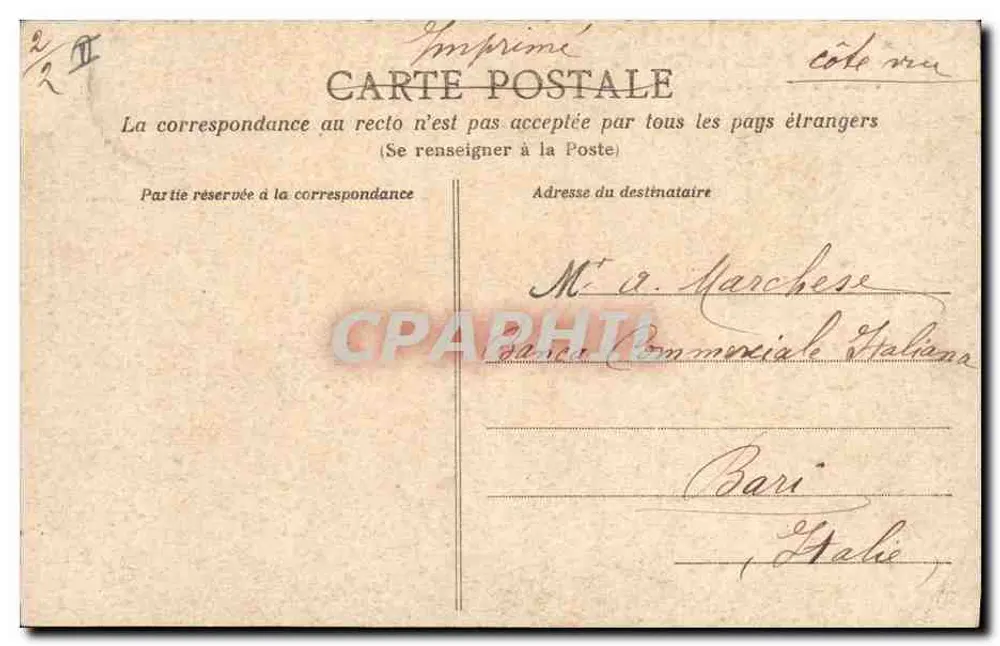 Saint-Nazaire — Trilitth Dolmen als historisches Denkmal klassifiziert — Sammlung Delaveau, Nr. 15 - Rückseite