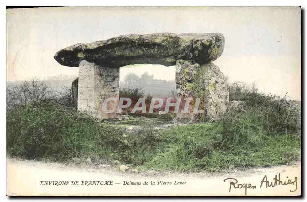 Um Brantôme — Dolmen der Pierre Levée — Rogen Authier - Vorderseite