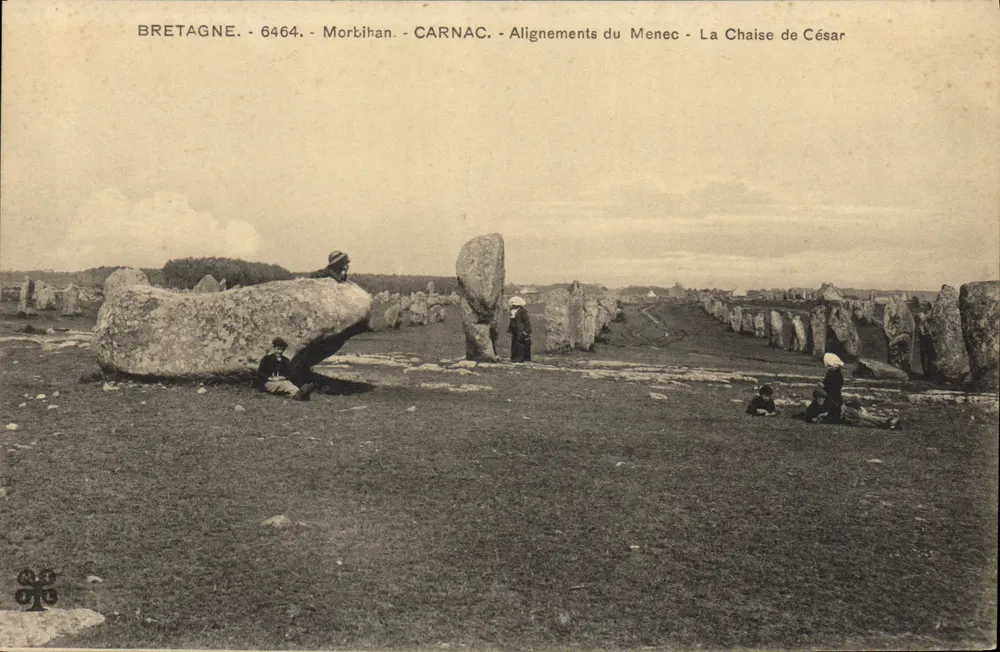 Carnac - Ausrichtungen von Menec - Der Stuhl des Kaisers - Vorderseite